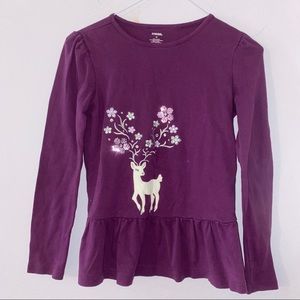 Purple Deer Sequined Gymboree Long Sleeve